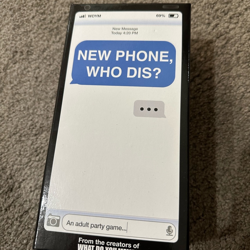 New Phone, Who Dis? Card game